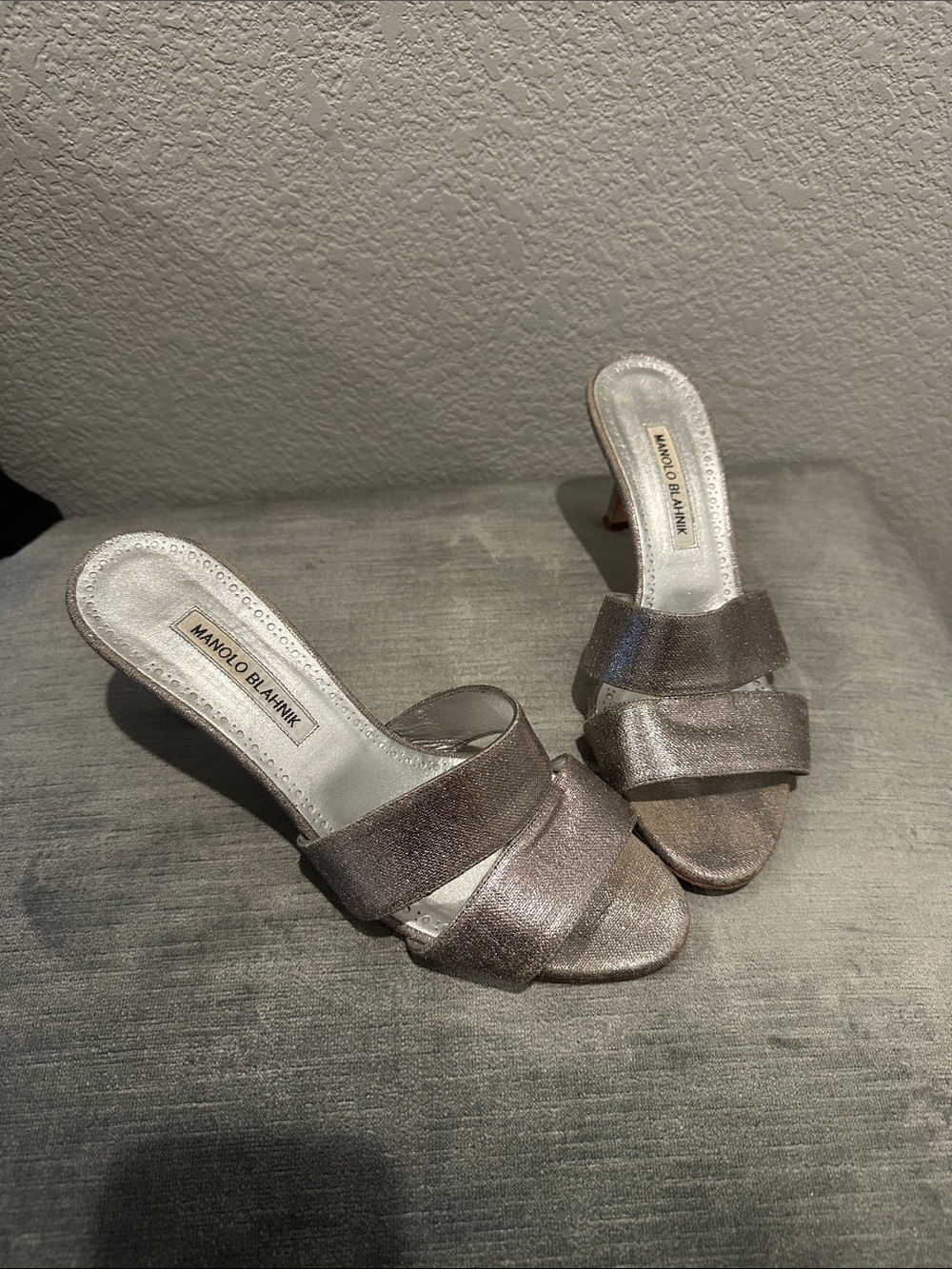 Manolo Blahnik Silver Heels